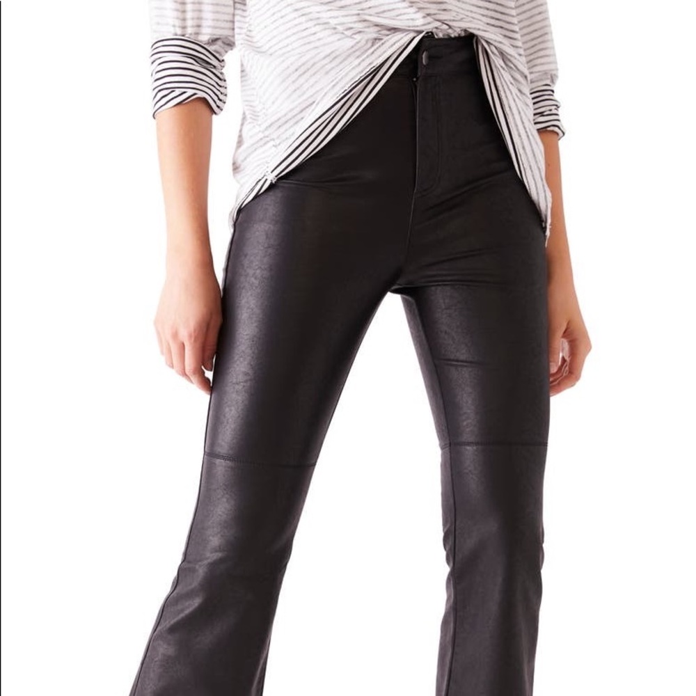 Free people Sasha crop faux leather pants